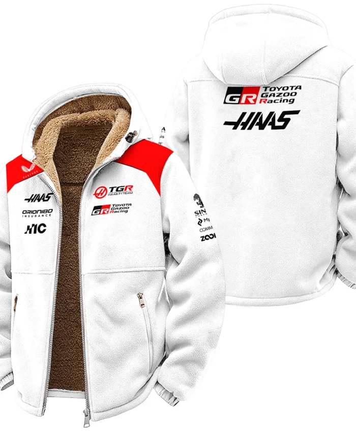 2026 Haas F1 Teamwear Winter Fleece Jacket BLVAHAAS9226A2WFJ - White