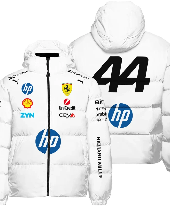2026 Hamilton 44 Ferrari F1 Teamwear Down & Puffer Jackets BLVAFRR2226A4HCJ