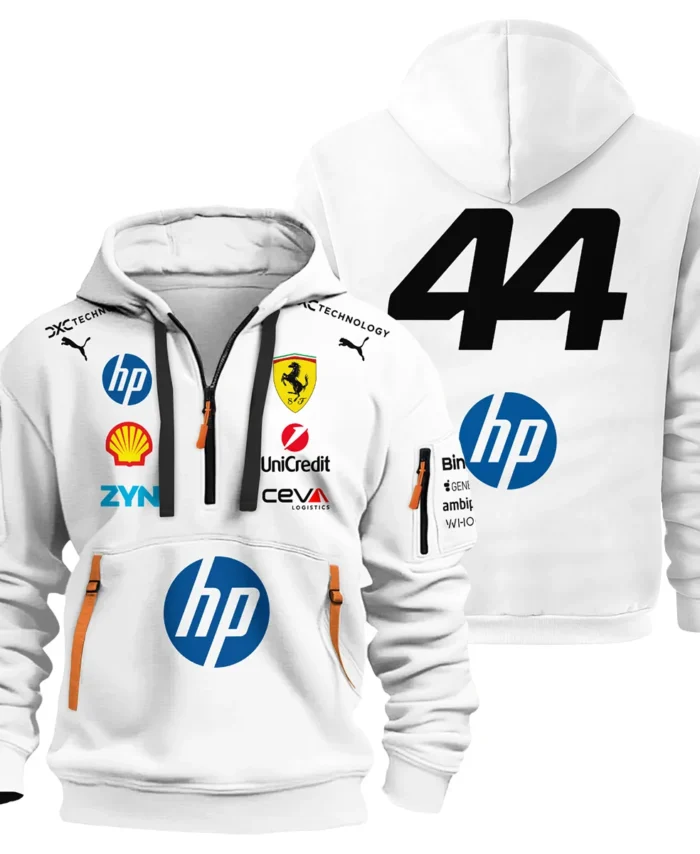 2026 Hamilton 44 Ferrari F1 Teamwear Hoodie Half Zip BLVAFRR2226A4HDF