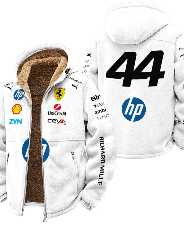 2026 Hamilton 44 Ferrari F1 Teamwear Winter Fleece Jacket BLVAFRR2226A4WFJ