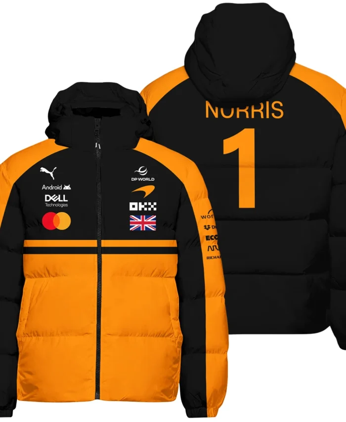 2026 Lando Norris McLaren F1 Teamwear Down & Puffer Jackets BLNR26126A1HCJ - Orange