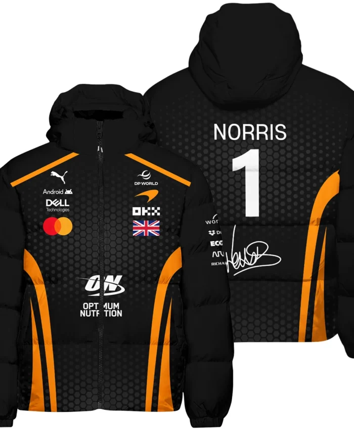 2026 Lando Norris McLaren F1 Teamwear Down & Puffer Jackets BLNR26226A1HCJ - Orange