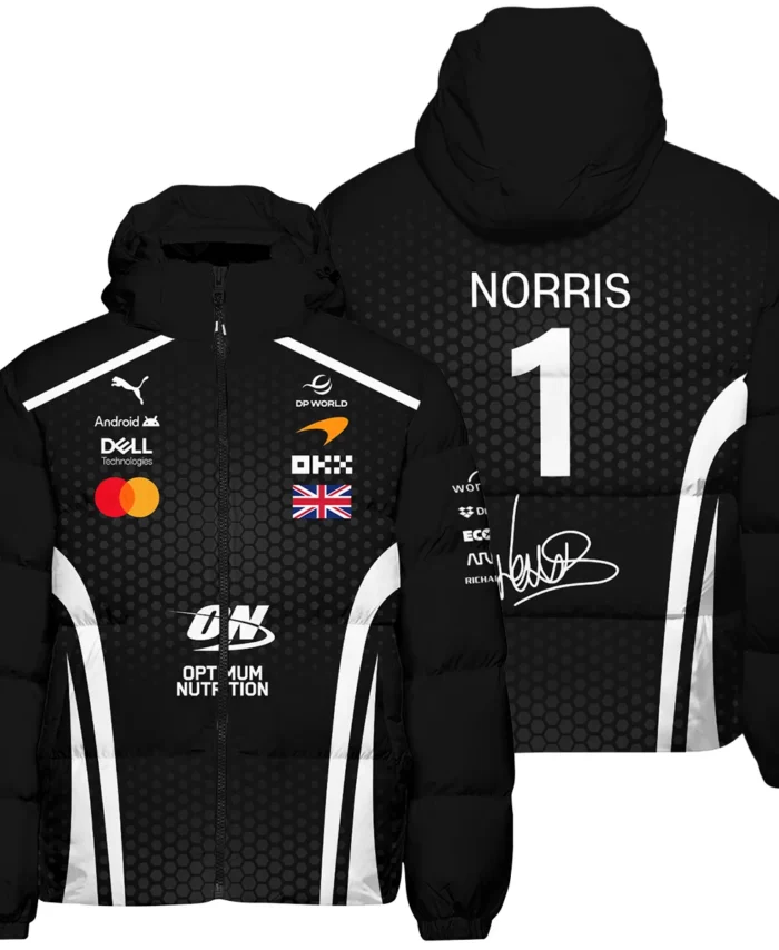 2026 Lando Norris McLaren F1 Teamwear Down & Puffer Jackets BLNR26226A2HCJ - White