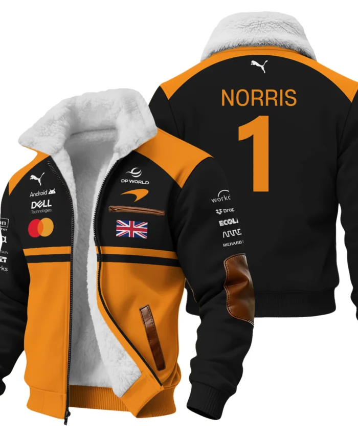 2026 Lando Norris McLaren F1 Teamwear Fleece Jacket BLNR26126A1FJ - Orange