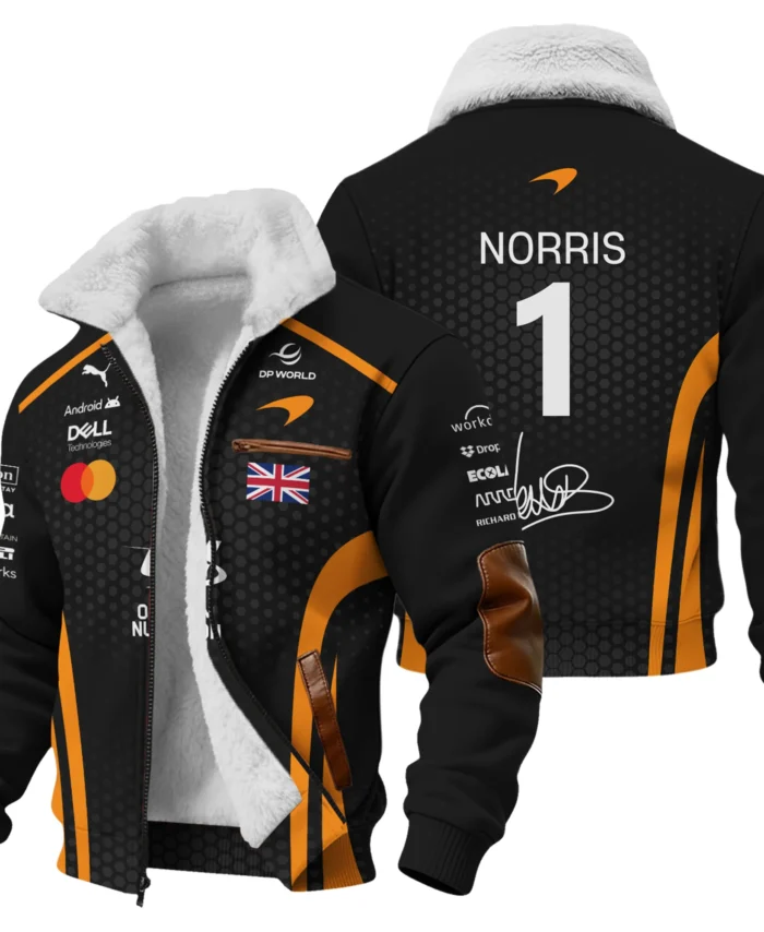 2026 Lando Norris McLaren F1 Teamwear Fleece Jacket BLNR26226A1FJ - Orange