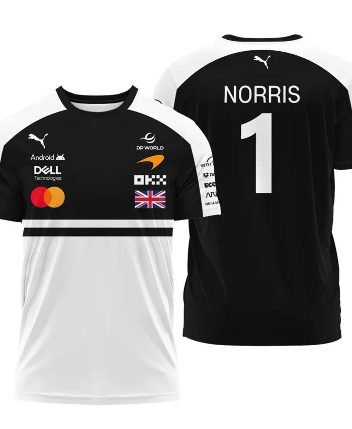 2026 Lando Norris McLaren F1 Teamwear T-Shirt BLNR26126A2TS - White
