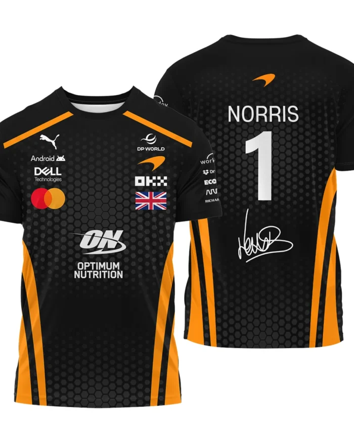 2026 Lando Norris McLaren F1 Teamwear T-Shirt BLNR26226A1TS - Orange