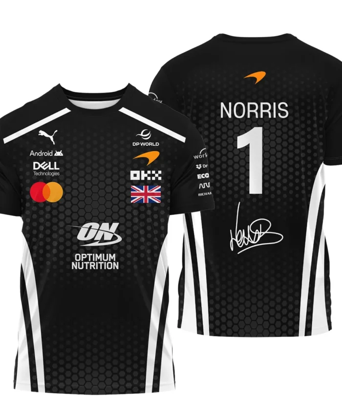 2026 Lando Norris McLaren F1 Teamwear T-Shirt BLNR26226A2TS - White
