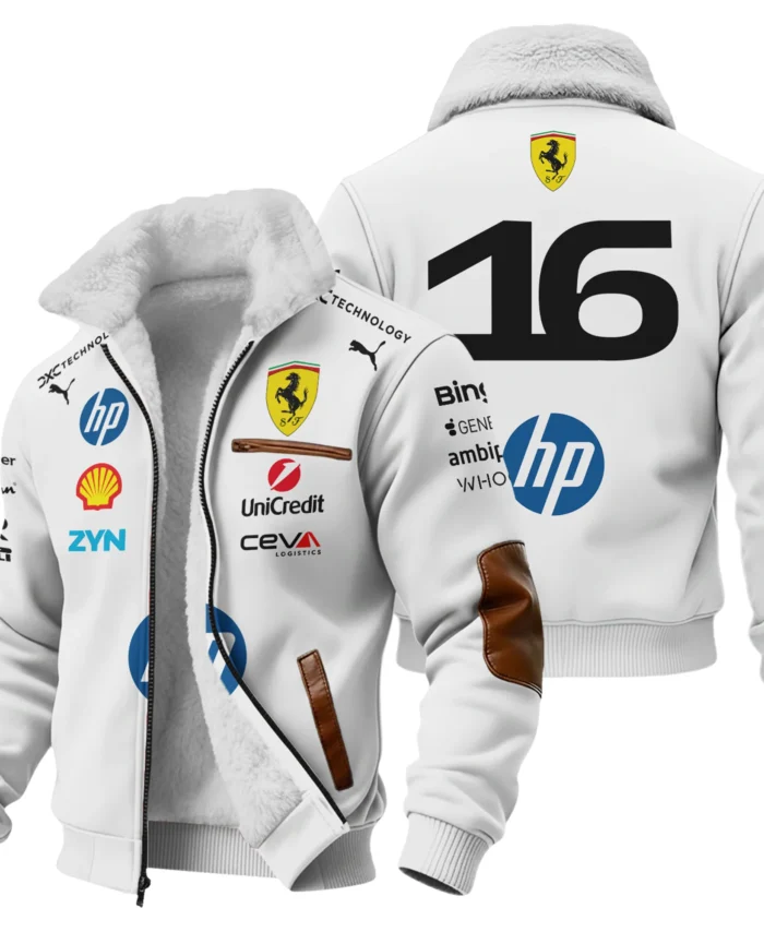 2026 Leclerc 16 Ferrari F1 Teamwear Fleece Jacket BLVAFRR2226A2FJ