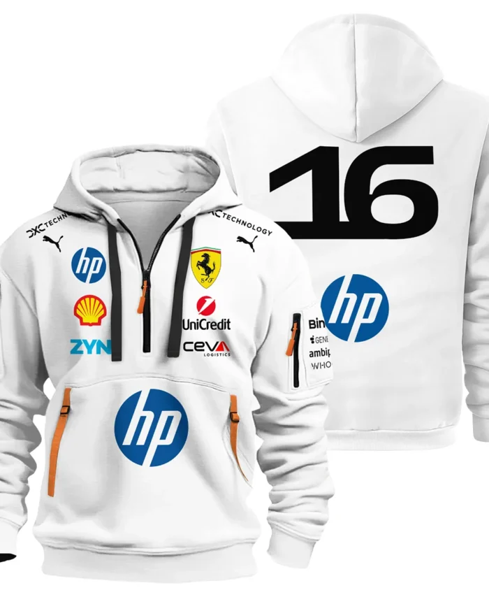 2026 Leclerc 16 Ferrari F1 Teamwear Hoodie Half Zip BLVAFRR2226A2HDF