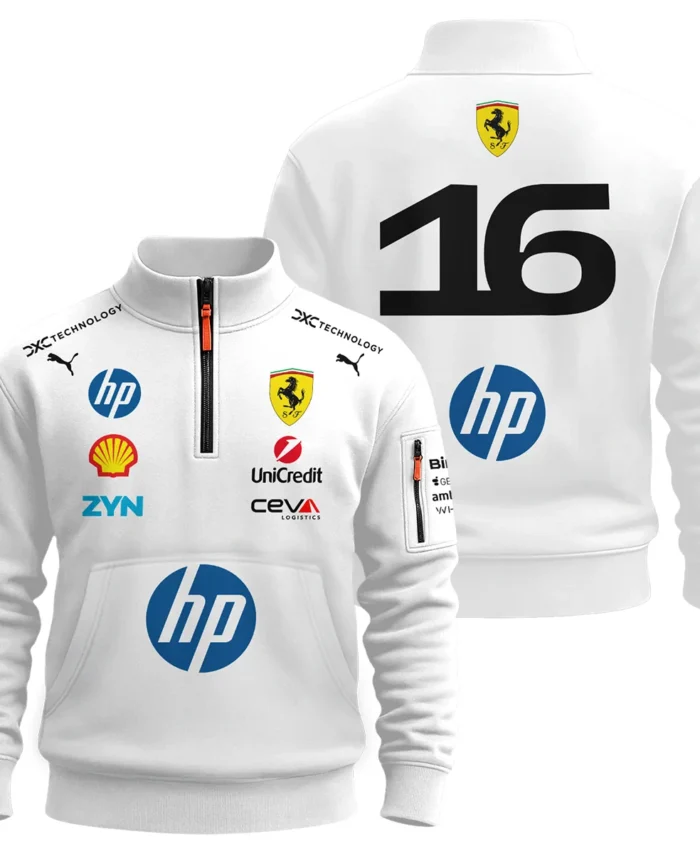 2026 Leclerc 16 Ferrari F1 Teamwear Sweatshirt Zipper BLVAFRR2226A2SHZ