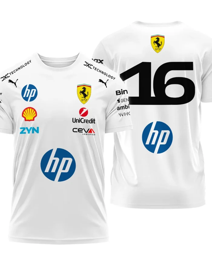 2026 Leclerc 16 Ferrari F1 Teamwear T-Shirt BLVAFRR2226A2TS
