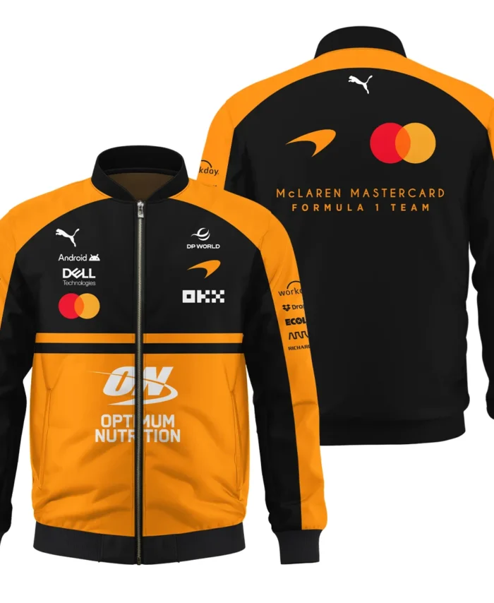 2026 McLaren F1 Teamwear For Fans Bomber BLMCL25126A1BB - Orange