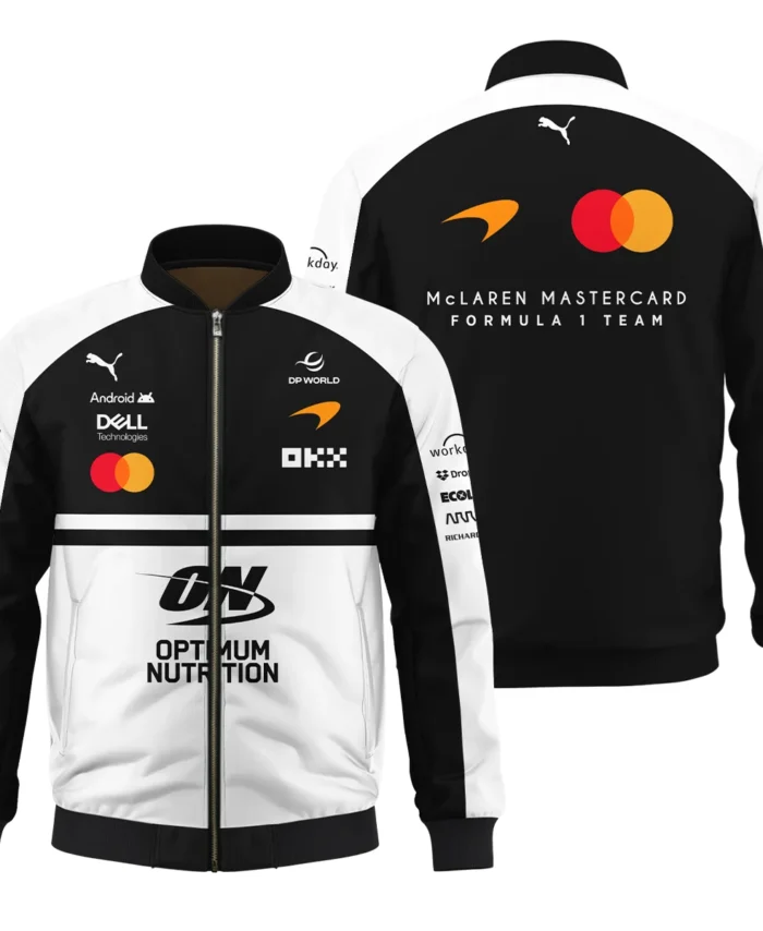 2026 McLaren F1 Teamwear For Fans Bomber BLMCL25126A2BB - White