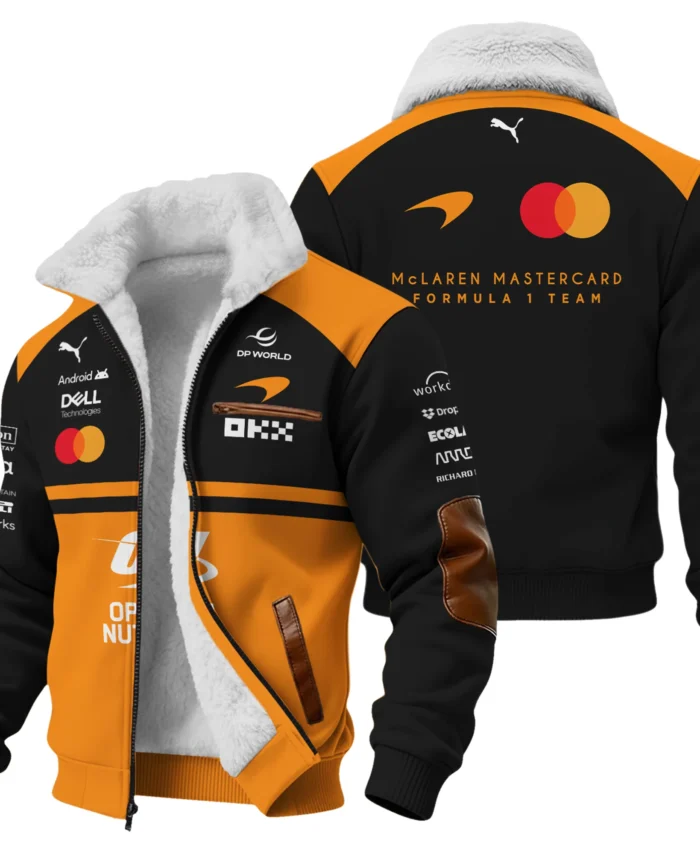 2026 McLaren F1 Teamwear For Fans Fleece Jacket BLMCL25126A1FJ - Orange