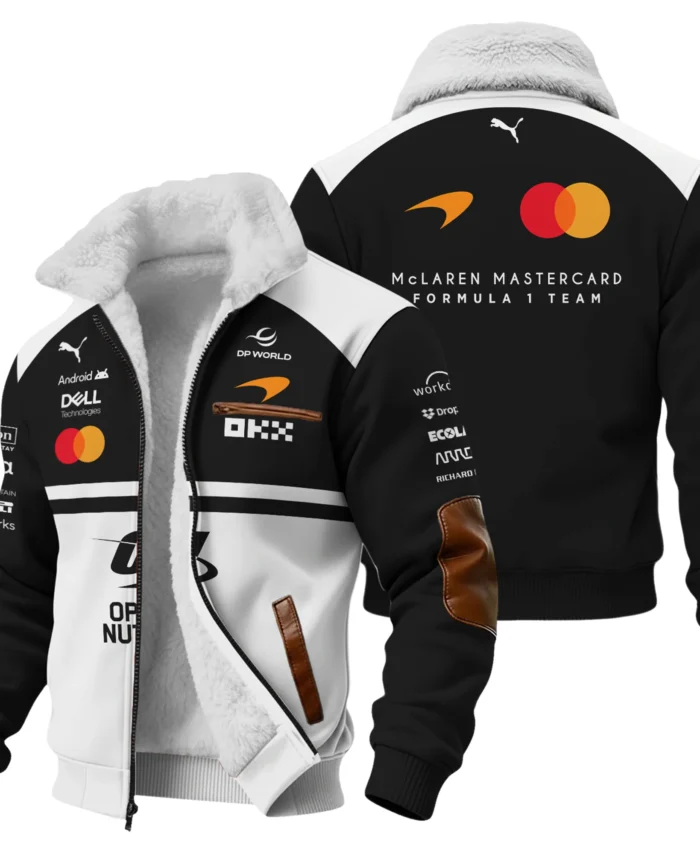 2026 McLaren F1 Teamwear For Fans Fleece Jacket BLMCL25126A2FJ - White