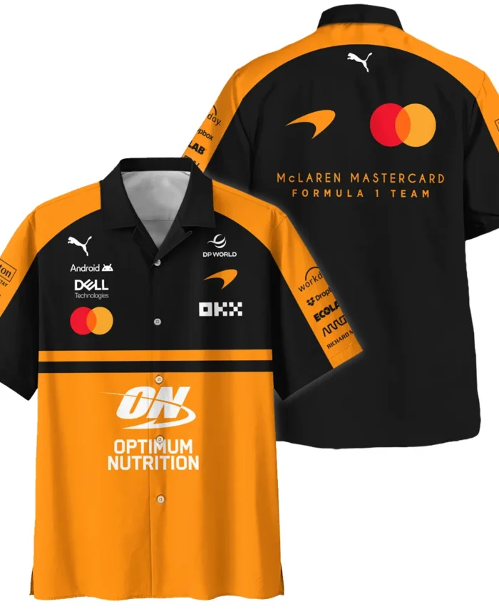 2026 McLaren F1 Teamwear For Fans Hawaiian Shirt BLMCL25126A1HW - Orange