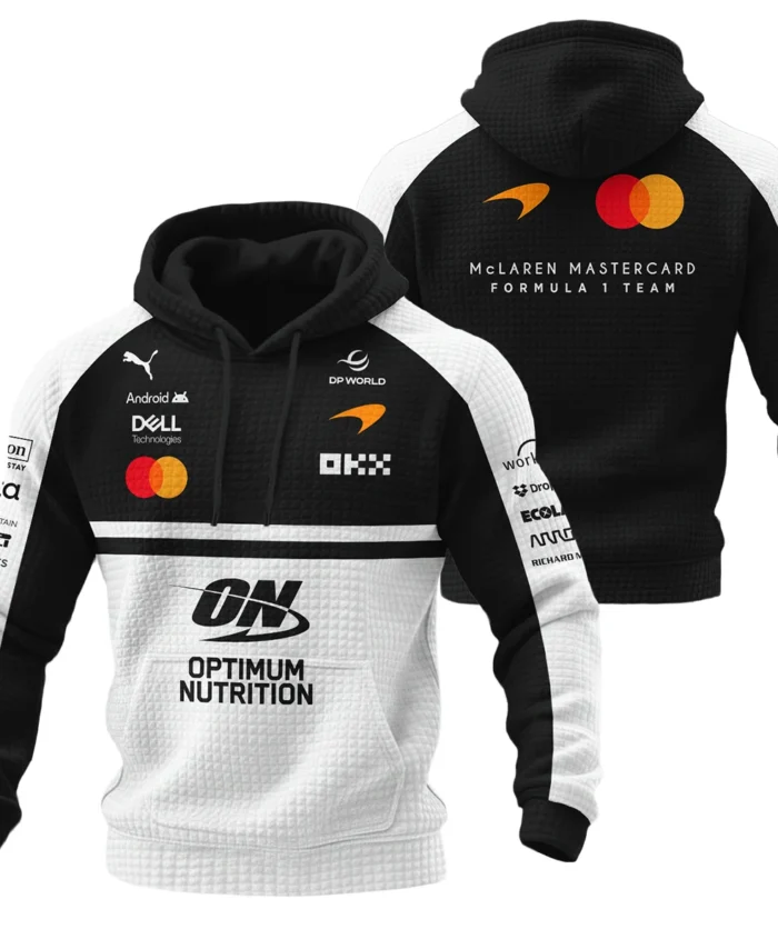 2026 McLaren F1 Teamwear For Fans Hoodie Quilted Waffle BLMCL25126A2HQW - White