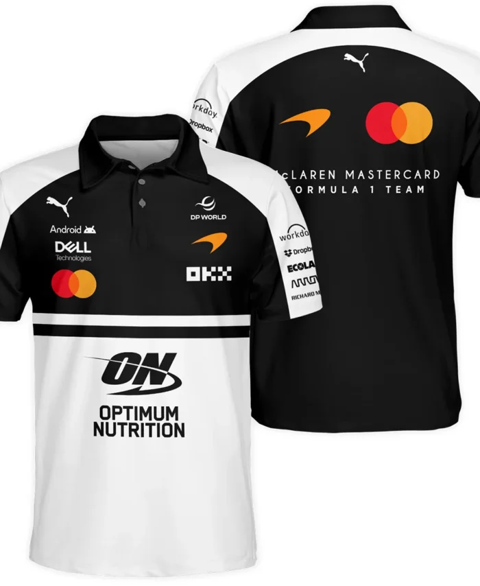 2026 McLaren F1 Teamwear For Fans Polo Shirt BLMCL25126A2PL - White