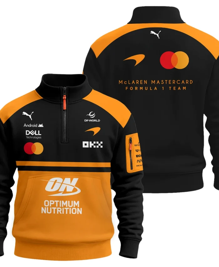2026 McLaren F1 Teamwear For Fans Sweatshirt Zipper BLMCL25126A1SHZ - Orange