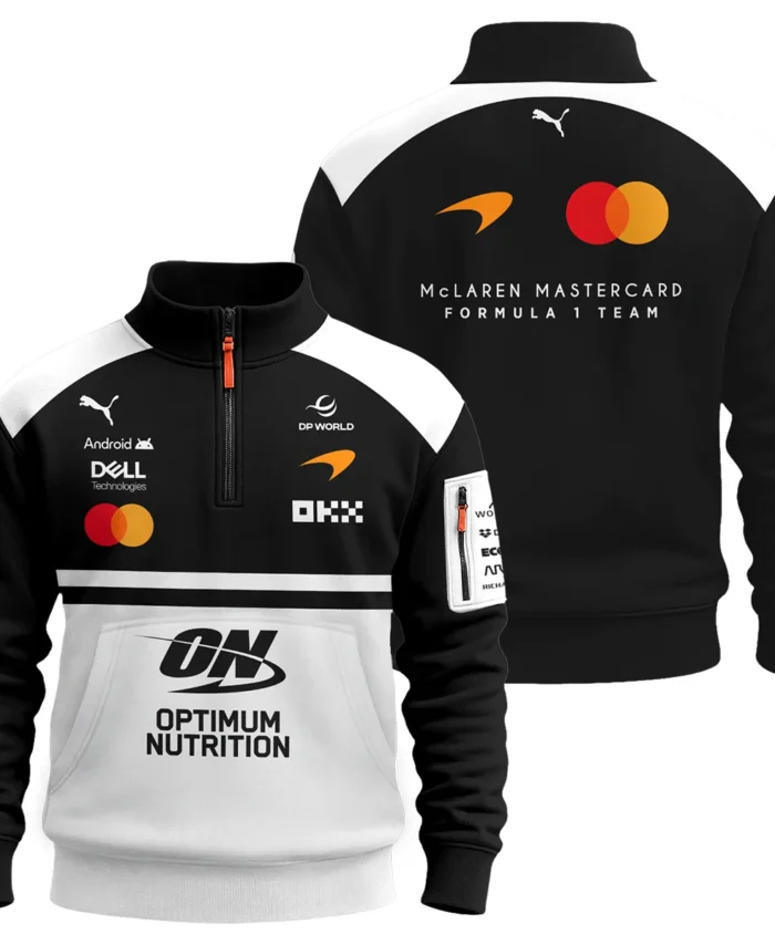 2026 McLaren F1 Teamwear For Fans Sweatshirt Zipper BLMCL25126A2SHZ - White