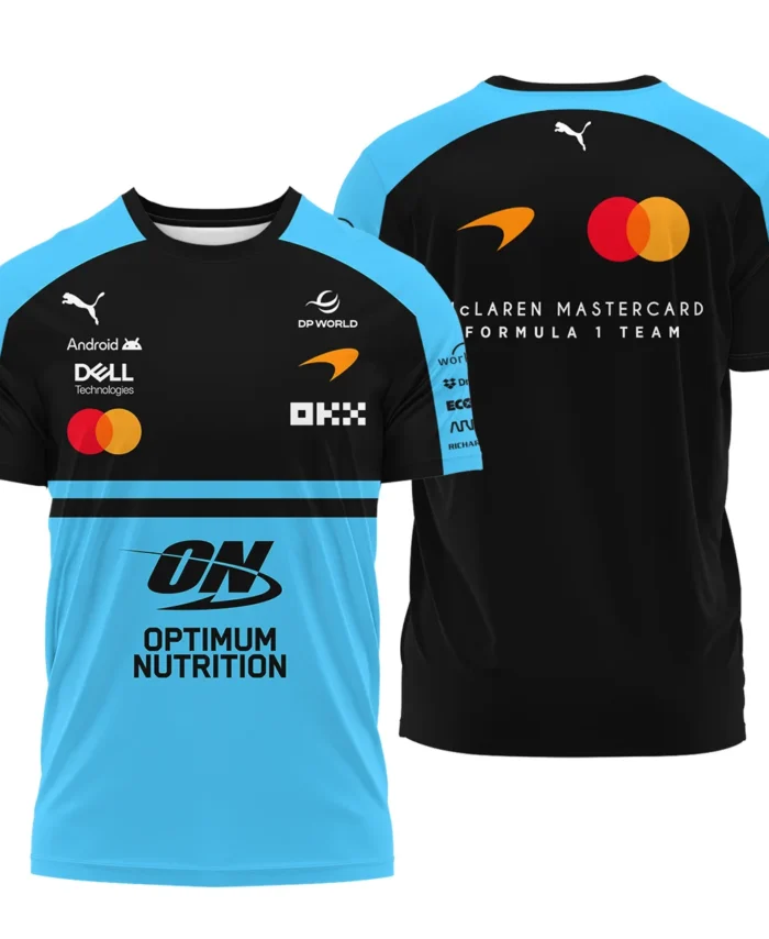 2026 McLaren F1 Teamwear For Fans T-Shirt BLMCL25126A3TS - Cyan