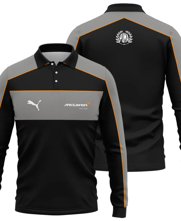2026 McLaren x Puma F1 Teamwear For Fans Long Polo Shirt BLVAMCL230125A01LPL