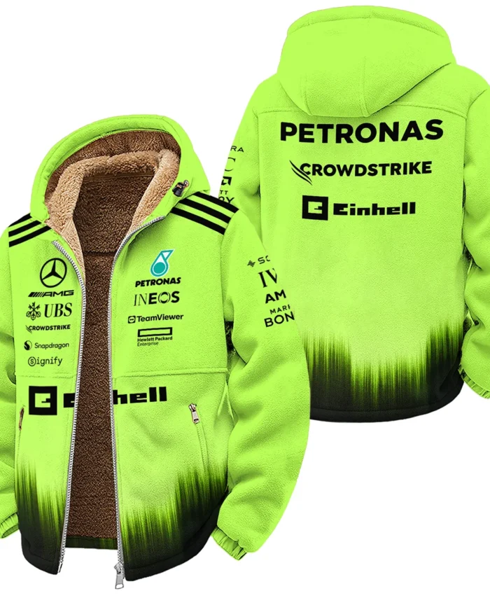 2026 Mercedes F1 Teamwear Winter Fleece Jacket BLVAMER1226A5WFJ - Green