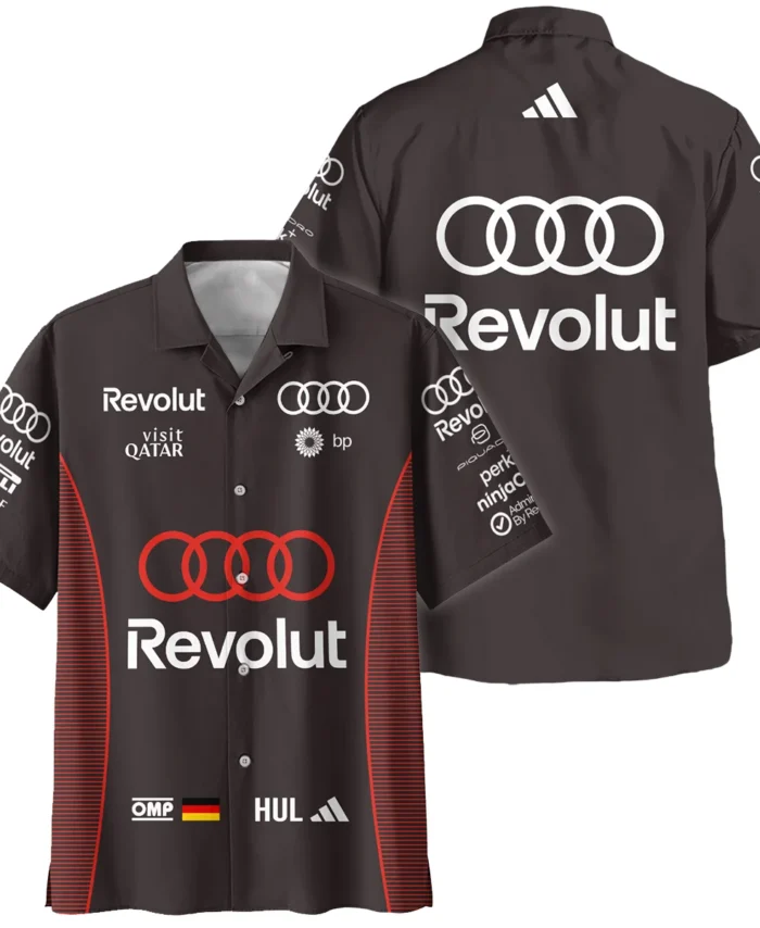 2026 Nico Hulkenberg Audi F1 Teamwear For Fans Hawaiian Shirt BLVAAUDI230125A01HW