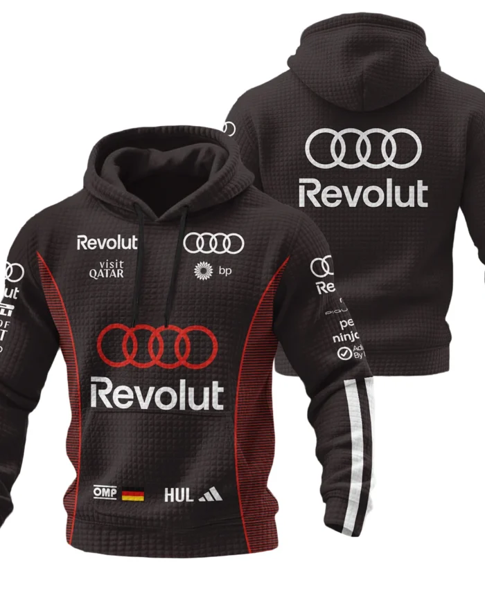 2026 Nico Hulkenberg Audi F1 Teamwear For Fans Hoodie Quilted Waffle BLVAAUDI230125A01HQW