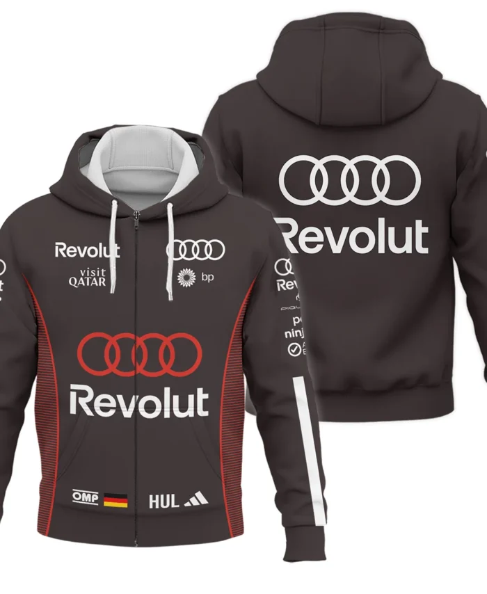 2026 Nico Hulkenberg Audi F1 Teamwear For Fans Zipper Hoodie BLVAAUDI230125A01ZHD