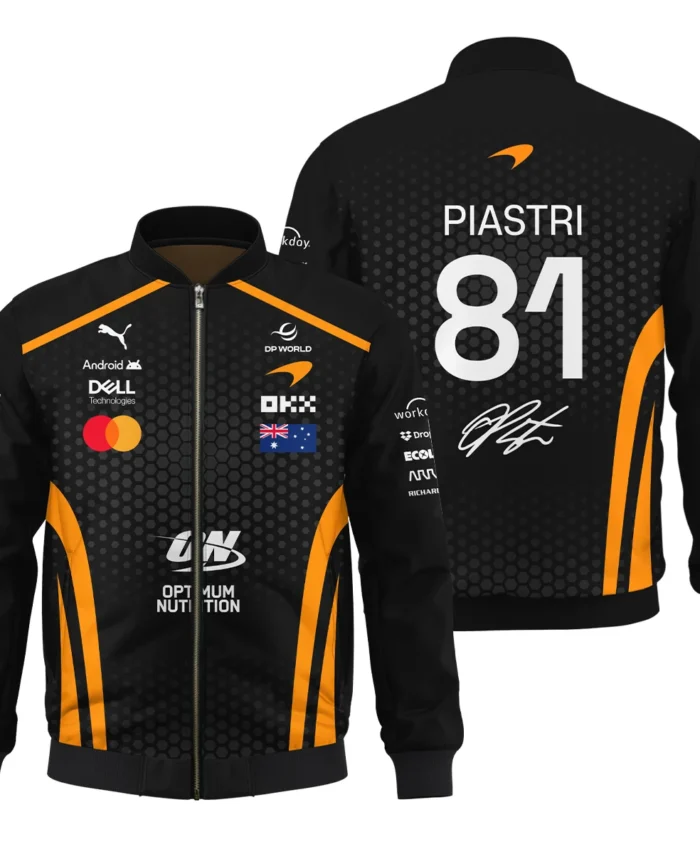 2026 Oscar Piastri McLaren F1 Teamwear Bomber BLOP26226A1BB - Orange