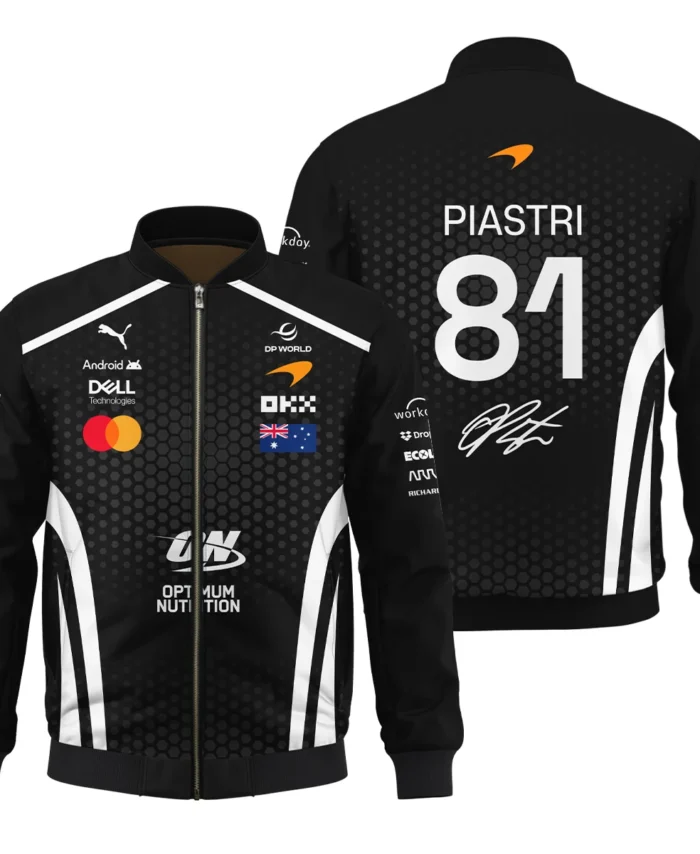 2026 Oscar Piastri McLaren F1 Teamwear Bomber BLOP26226A2BB - White