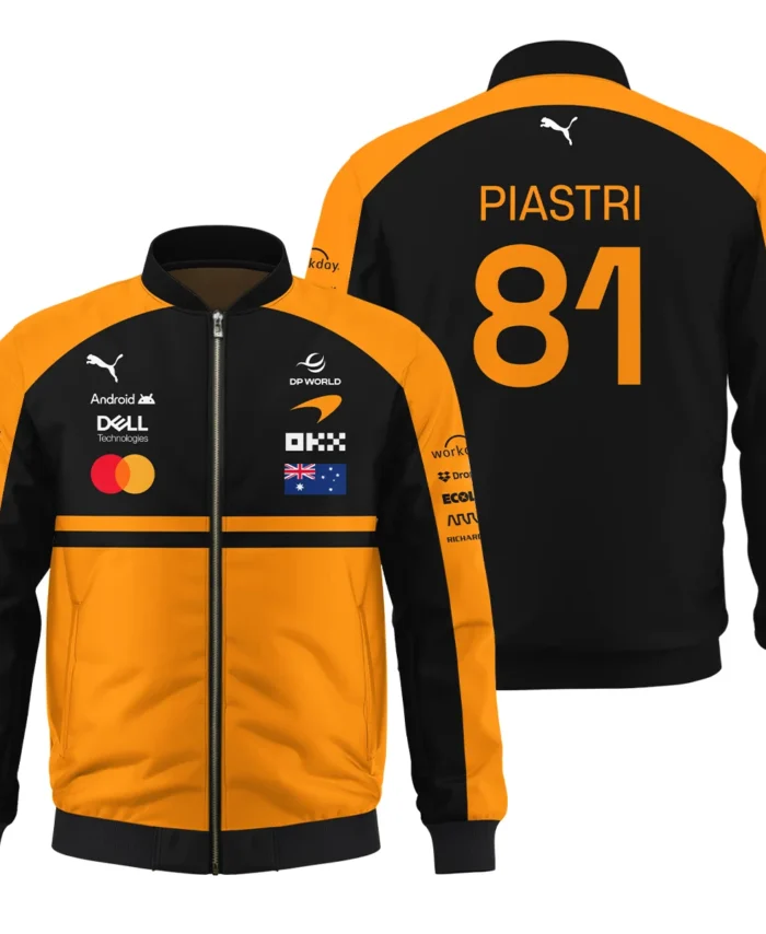 2026 Oscar Piastri McLaren F1 Teamwear Bomber BLOP4226A1BB - Orange