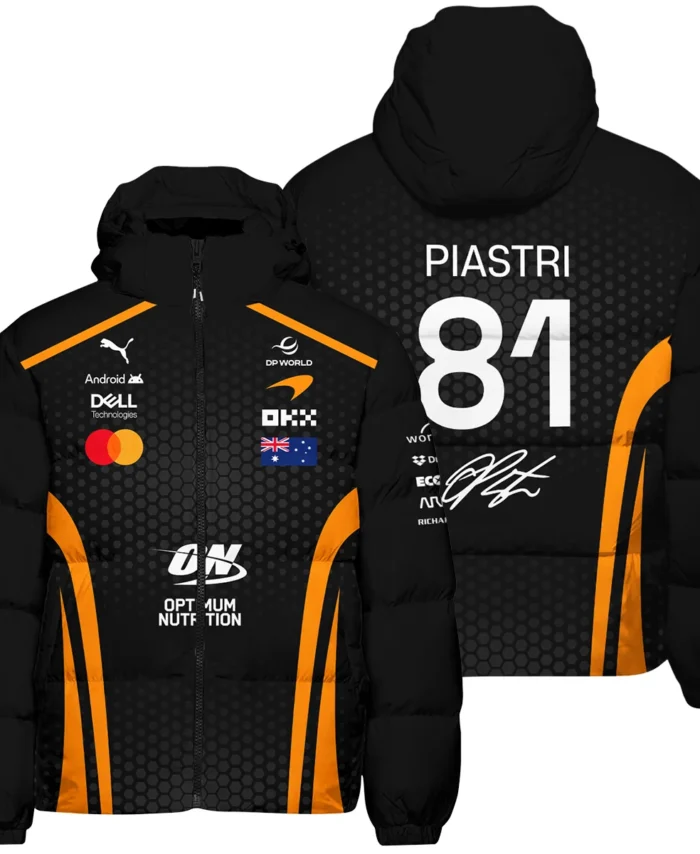 2026 Oscar Piastri McLaren F1 Teamwear Down & Puffer Jackets BLOP26226A1HCJ - Orange