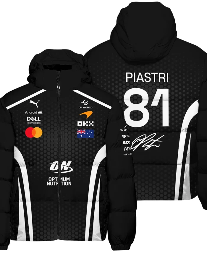 2026 Oscar Piastri McLaren F1 Teamwear Down & Puffer Jackets BLOP26226A2HCJ - White