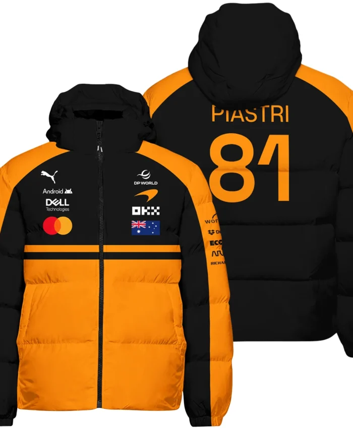 2026 Oscar Piastri McLaren F1 Teamwear Down & Puffer Jackets BLOP4226A1HCJ - Orange