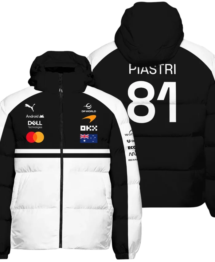 2026 Oscar Piastri McLaren F1 Teamwear Down & Puffer Jackets BLOP4226A2HCJ - White