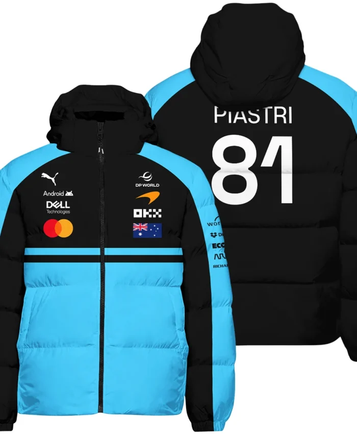 2026 Oscar Piastri McLaren F1 Teamwear Down & Puffer Jackets BLOP4226A3HCJ - Cyan