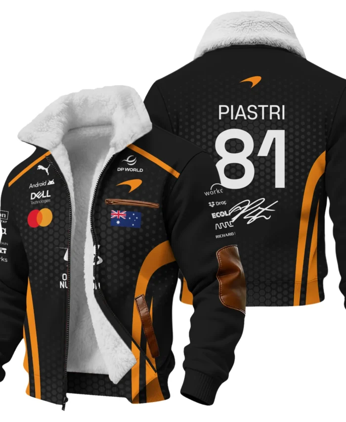 2026 Oscar Piastri McLaren F1 Teamwear Fleece Jacket BLOP26226A1FJ - Orange