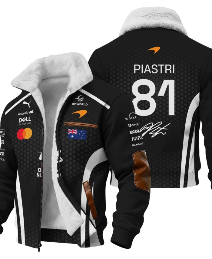 2026 Oscar Piastri McLaren F1 Teamwear Fleece Jacket BLOP26226A2FJ - White