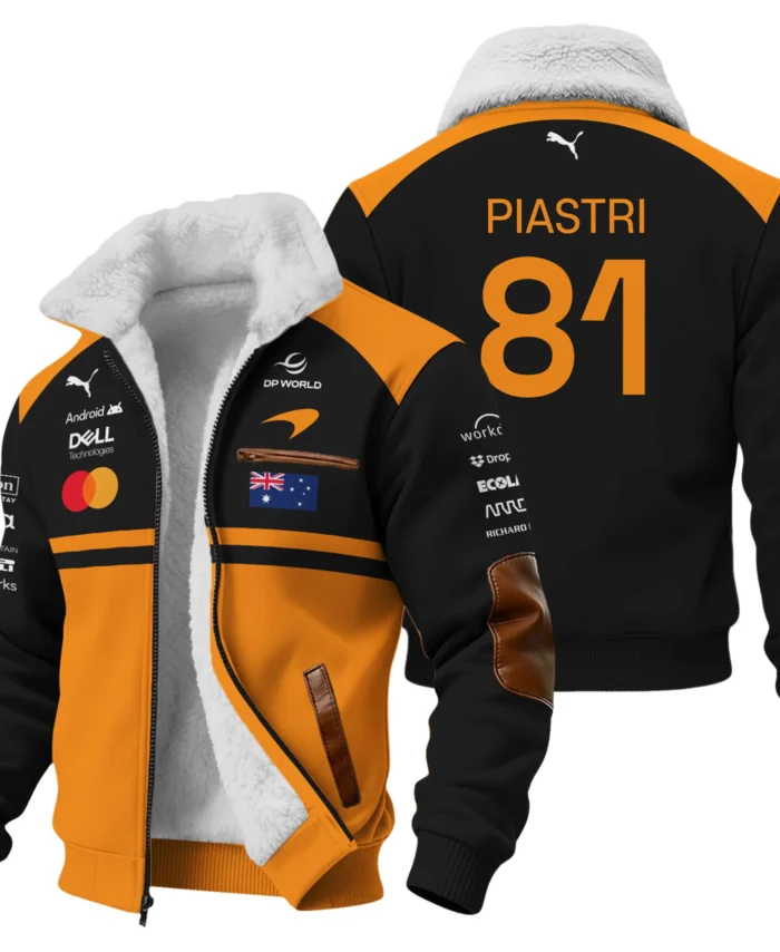 2026 Oscar Piastri McLaren F1 Teamwear Fleece Jacket BLOP4226A1FJ - Orange