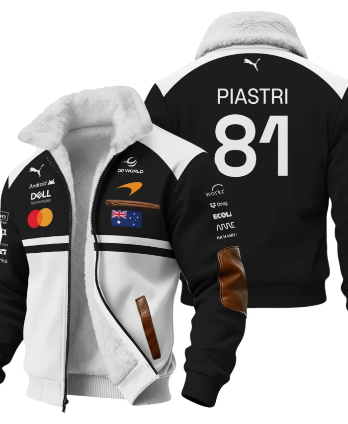 2026 Oscar Piastri McLaren F1 Teamwear Fleece Jacket BLOP4226A2FJ - White