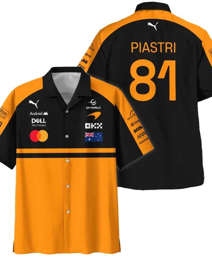 2026 Oscar Piastri McLaren F1 Teamwear Hawaiian Shirt BLOP4226A1HW - Orange
