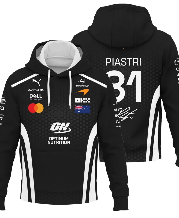 2026 Oscar Piastri McLaren F1 Teamwear Hoodie BLOP26226A2HD - White