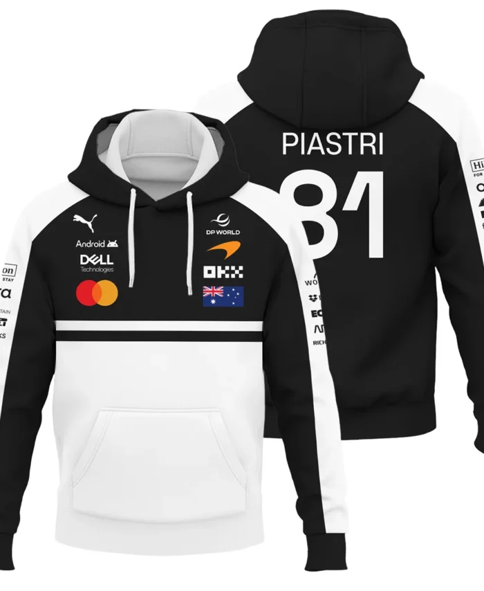 2026 Oscar Piastri McLaren F1 Teamwear Hoodie BLOP4226A2HD - White