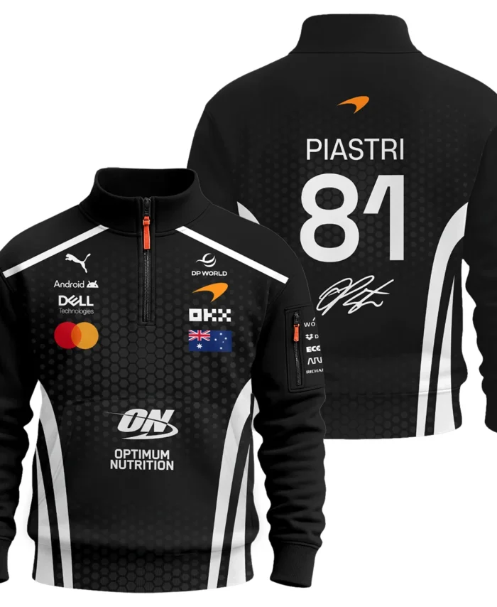 2026 Oscar Piastri McLaren F1 Teamwear Sweatshirt Zipper BLOP26226A2SHZ - White