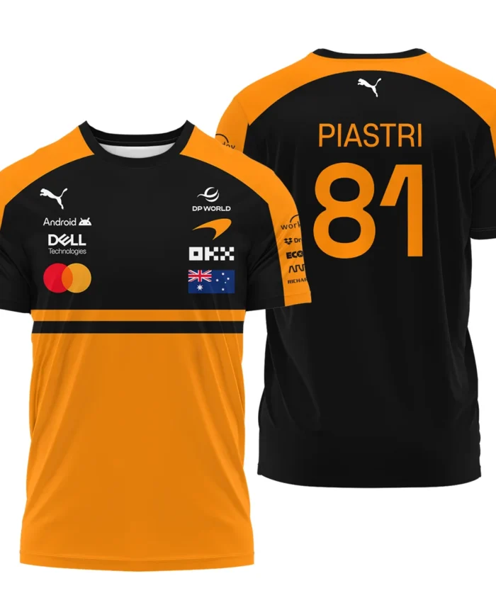 2026 Oscar Piastri McLaren F1 Teamwear T-Shirt BLOP4226A1TS - Orange