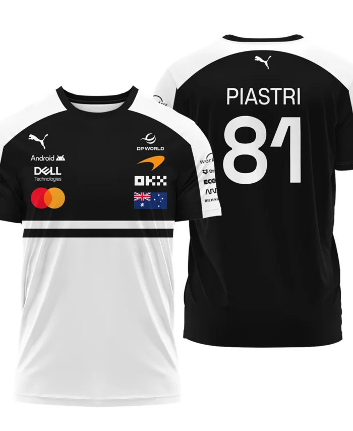 2026 Oscar Piastri McLaren F1 Teamwear T-Shirt BLOP4226A2TS - White