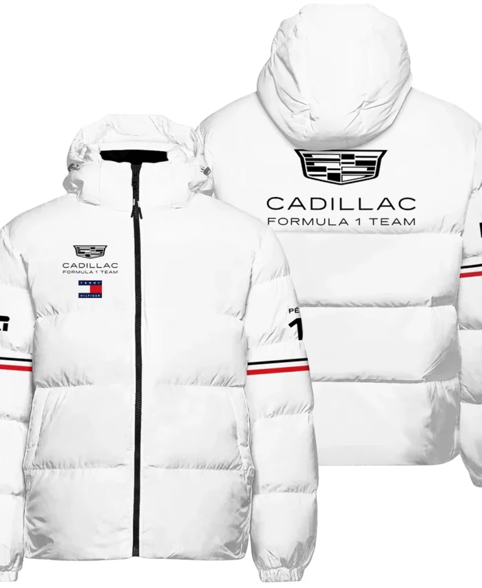 2026 Sergio Perez Cadillac F1 Teamwear Down & Puffer Jackets BLVACDL9226A3HCJ - White